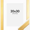 Ramme Gold Wood 20x30 cm - Passepartout Hvid 15x21 cm (A5)