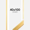 Ramme Gold Wood 40x100 cm - Passepartout Hvid 30x90 cm