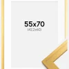Ramme Gold Wood 55x70 cm - Passepartout Hvid 43,2x61 cm (A2+)