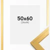 Ramme Gold Wood 50x60 cm - Passepartout Hvid 35x45 cm