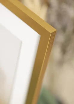 Ramme Gold Wood 30x60 cm - Passepartout Hvid 18x46 cm