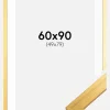 Ramme Gold Wood 60x90 cm - Passepartout Hvid 50x80 cm
