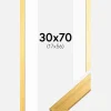 Ramme Gold Wood 30x70 cm - Passepartout Hvid 18x57 cm