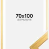Ramme Gold Wood 70x100 cm - Passepartout Hvid 24x36 inches