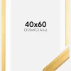 Ramme Gold Wood 40x60 cm - Passepartout Hvid 32,9x48,3 cm (A3+)