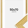 Ramme Grace Guld 50x70 cm - Passepartout Hvid 39x60 cm