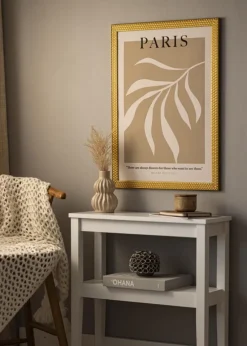 Ramme Grace Guld 70x100 cm - Passepartout Hvid 50x85 cm