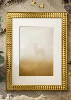 Ramme Grace Guld 13x18 cm - Passepartout Hvid 9x13 cm
