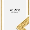 Ramme Grace Guld 70x100 cm - Passepartout Hvid 59,4x84 cm (A1)