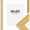 Ramme Grace Guld 40x50 cm - Passepartout Hvid 28x35 cm