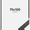 Ramme Graphite Wood 70x100 cm - Passepartout Hvid 62x93 cm