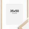 Ramme Grimsåker Eg 35x50 cm - Passepartout Hvid 24x30 cm