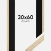 Ramme Grimsåker Eg 30x60 cm - Passepartout Sort 20x50 cm