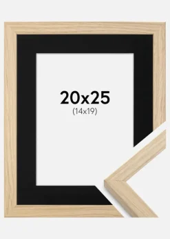 Ramme Grimsåker Eg 20x25 cm - Passepartout Sort 15x20 cm