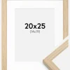 Ramme Grimsåker Eg 20x25 cm - Passepartout Hvid 15x20 cm
