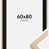 Ramme Grimsåker Eg 60x80 cm - Passepartout Sort 50x70 cm