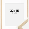 Ramme Grimsåker Eg 32x45 cm - Passepartout Hvid 25x30 cm