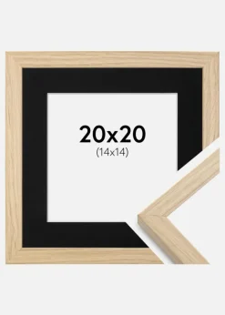 Ramme Grimsåker Eg 20x20 cm - Passepartout Sort 15x15 cm