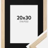 Ramme Grimsåker Eg 20x30 cm - Passepartout Sort 15x21 cm (A5)