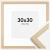 Ramme Grimsåker Eg 30x30 cm - Passepartout Hvid 20x20 cm