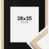Ramme Grimsåker Eg 28x35 cm - Passepartout Sort 20x25 cm