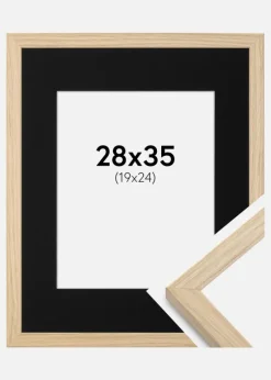 Ramme Grimsåker Eg 28x35 cm - Passepartout Sort 20x25 cm