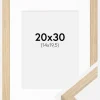 Ramme Grimsåker Eg 20x30 cm - Passepartout Hvid 15x21 cm (A5)