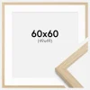 Ramme Grimsåker Eg 60x60 cm - Passepartout Hvid 50x50 cm