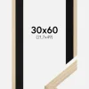 Ramme Grimsåker Eg 30x60 cm - Passepartout Sort 22,7x50 cm