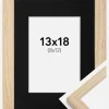 Ramme Grimsåker Eg 13x18 cm - Passepartout Sort 9x13 cm