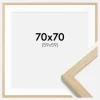 Ramme Grimsåker Eg 70x70 cm - Passepartout Hvid 60x60 cm