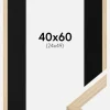 Ramme Grimsåker Eg 40x60 cm - Passepartout Sort 25x50 cm