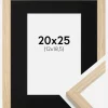Ramme Grimsåker Eg 20x25 cm - Passepartout Sort 13x19,5 cm