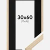 Ramme Grimsåker Eg 30x60 cm - Passepartout Sort 18x46 cm