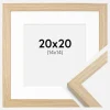 Ramme Grimsåker Eg 20x20 cm - Passepartout Hvid 15x15 cm