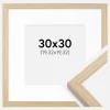 Ramme Grimsåker Eg 30x30 cm - Passepartout Hvid 8x8 inches