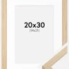 Ramme Grimsåker Eg 20x30 cm - Passepartout Hvid 15x22 cm