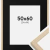 Ramme Grimsåker Eg 50x60 cm - Passepartout Sort 35x45 cm