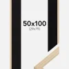 Ramme Grimsåker Eg 50x100 cm - Passepartout Sort 30x80 cm