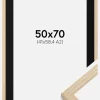 Ramme Grimsåker Eg 50x70 cm - Passepartout Sort 42x59,4 cm (A2)