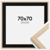 Ramme Grimsåker Eg 70x70 cm - Passepartout Sort 60x60 cm