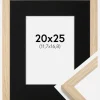 Ramme Grimsåker Eg 20x25 cm - Passepartout Sort 5x7 inches