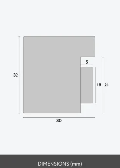 Ramme Hathor Sort - Valgfri Størrelse (Akrylglas)