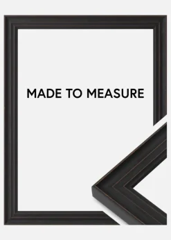 Ramme Heby Sort - Valgfri Størrelse (Plexiglas)
