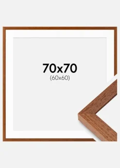 Ramme Hermes Bog 70x70 cm - Passepartout Hvid 61x61 cm