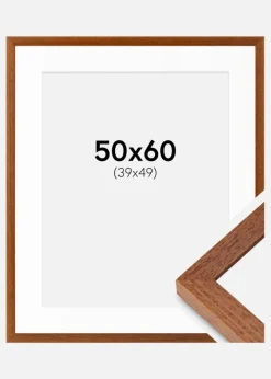 Ramme Hermes Bog 50x60 cm - Passepartout Hvid 40x50 cm