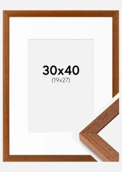 Ramme Hermes Bog 30x40 cm - Passepartout Hvid 20x28 cm