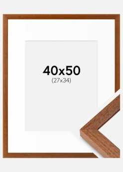 Ramme Hermes Bog 40x50 cm - Passepartout Hvid 28x35 cm