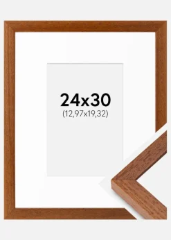 Ramme Hermes Bog 24x30 cm - Passepartout Hvid 5,5x8 inches