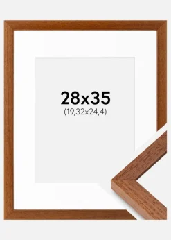 Ramme Hermes Bog 28x35 cm - Passepartout Hvid 8x10 inches